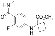 1-((3-氟-4-(甲基氨基甲?；┍交?氨基)環(huán)丁烷羧酸甲酯